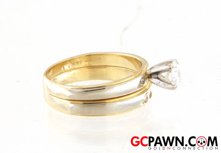 5 Women's Wedding set 14kt Yellow and White Gold-img-1