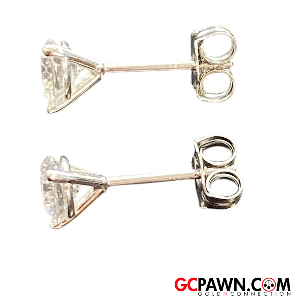 Unisex Earrings 14kt White Gold-img-2