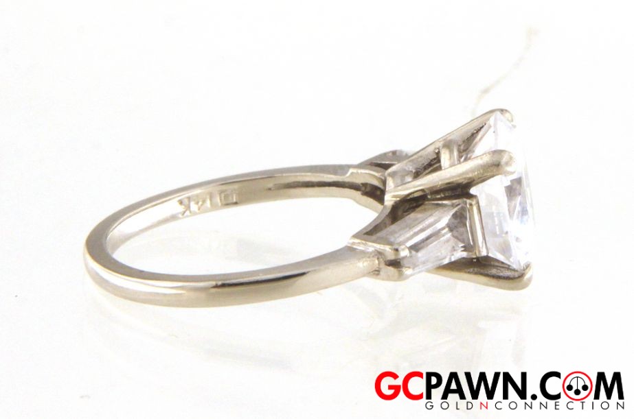 Women's Wedding band 14kt White Gold-img-1