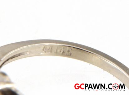 Women's Wedding band 14kt White Gold-img-4
