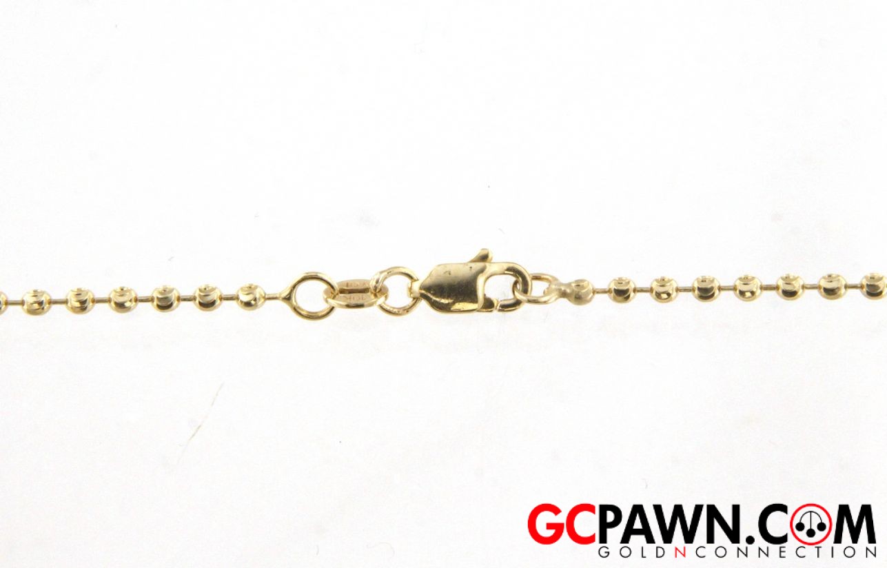 1.7mm Women's Anklet 10kt Yellow Gold-img-2