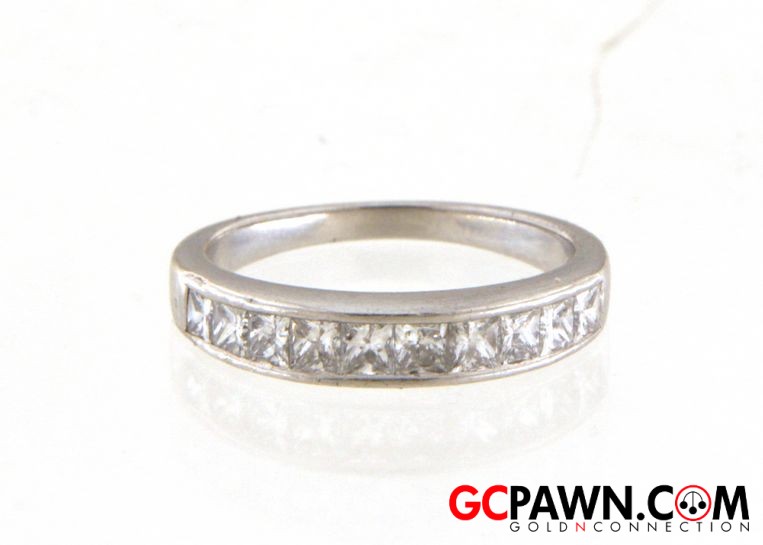 Diamond Women's Wedding band .950 Platinum-img-0
