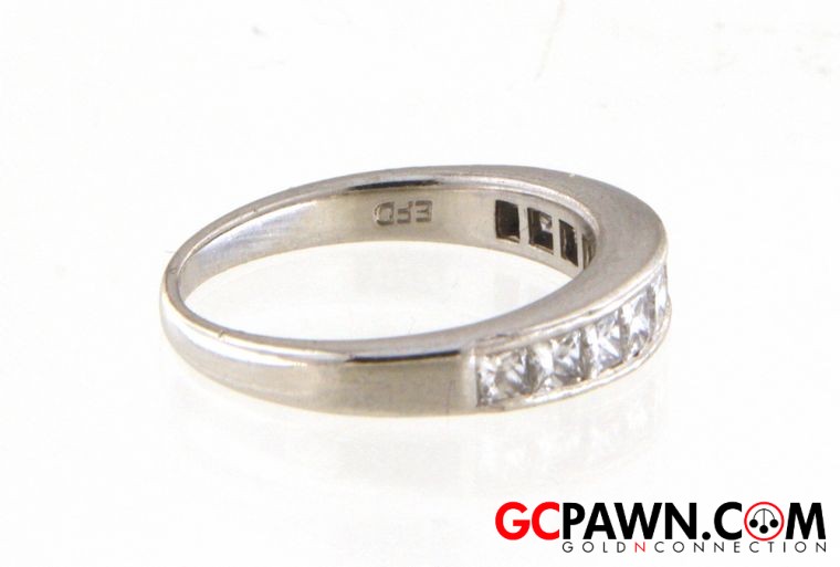 Diamond Women's Wedding band .950 Platinum-img-1