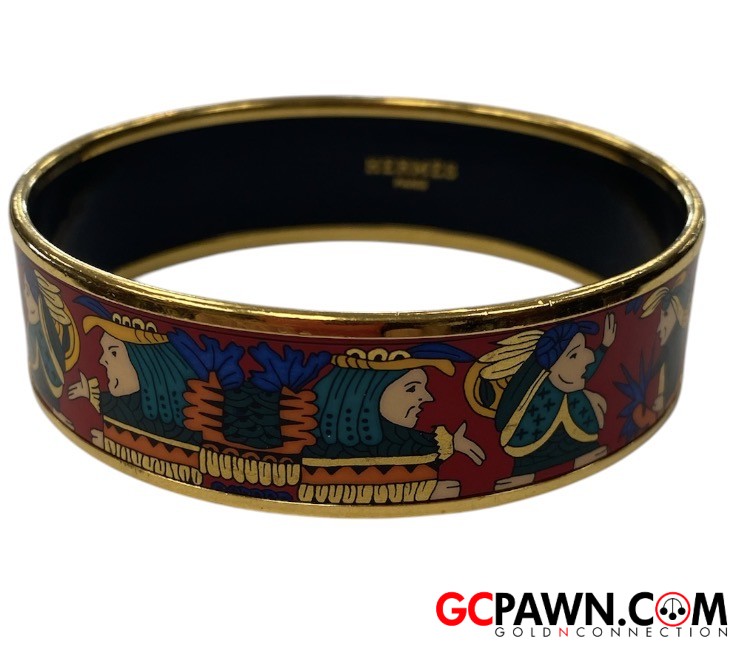 Hermes Women's Bangle Base Metal Gold Plated-img-0