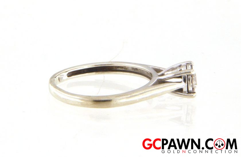 Diamond Women's Solitaire ring 10kt White Gold-img-1