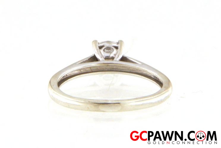 Diamond Women's Solitaire ring 10kt White Gold-img-2