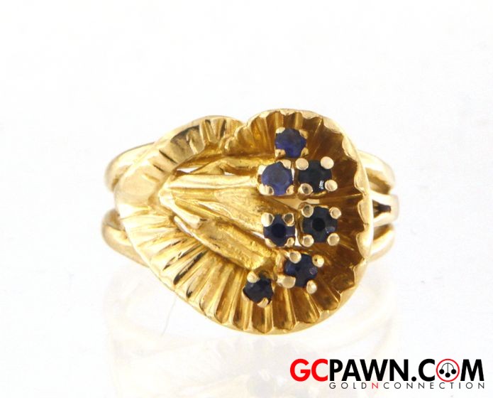 Women's Cluster ring 18kt Yellow Gold-img-1
