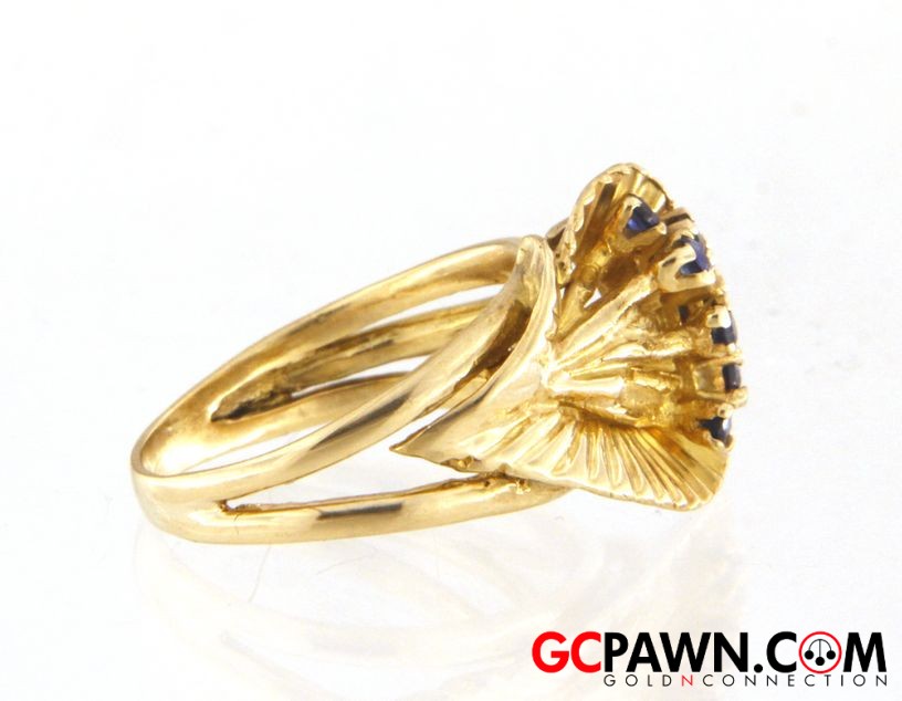 Women's Cluster ring 18kt Yellow Gold-img-2