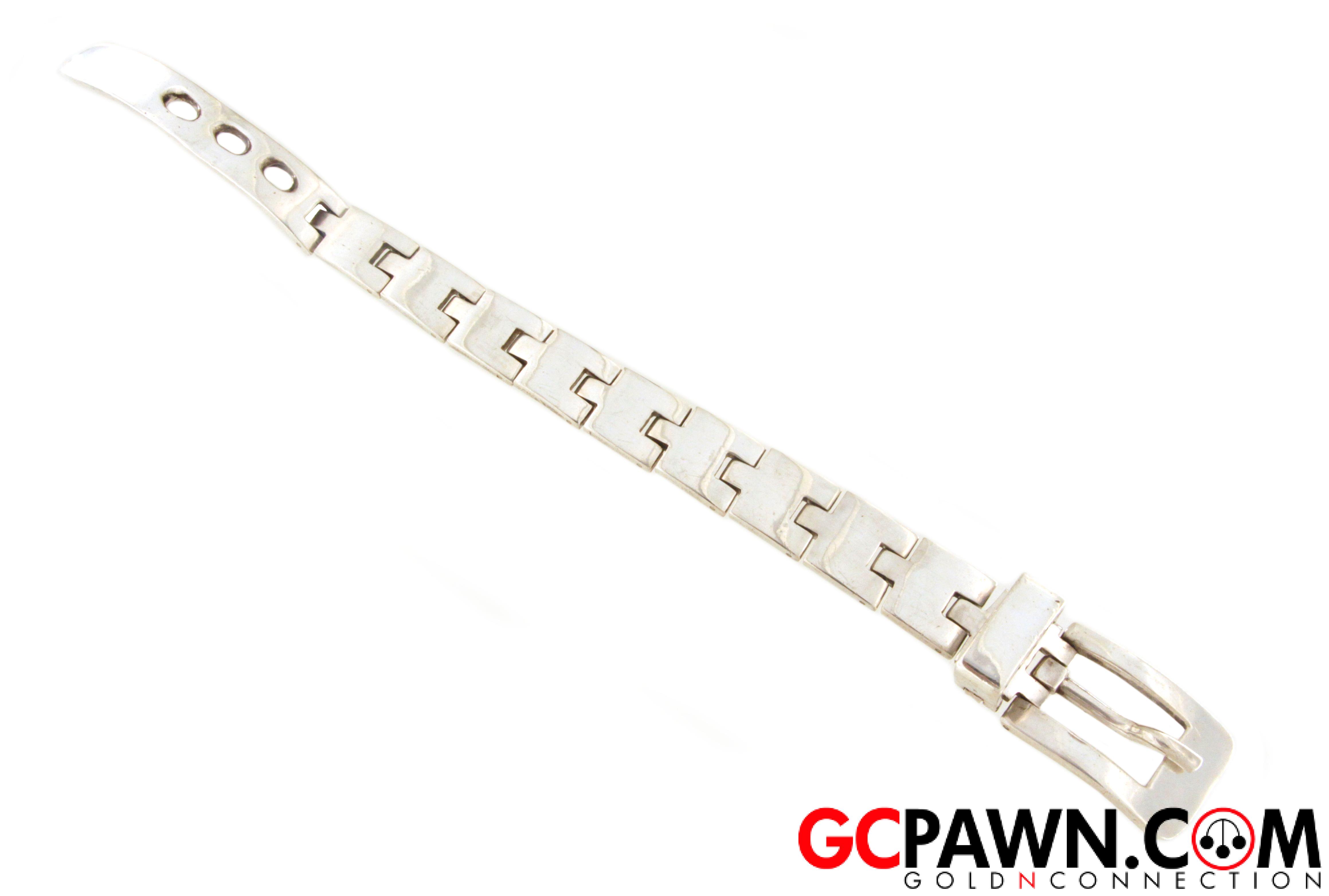 Belt Buckle Unisex Bracelet .925 Silver-img-1