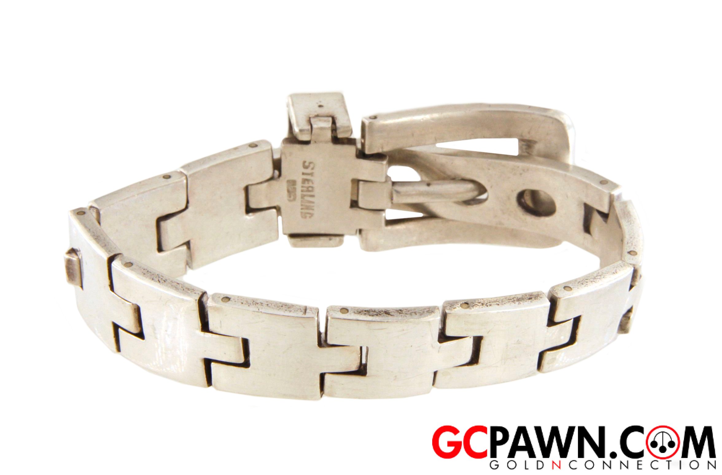 Belt Buckle Unisex Bracelet .925 Silver-img-3