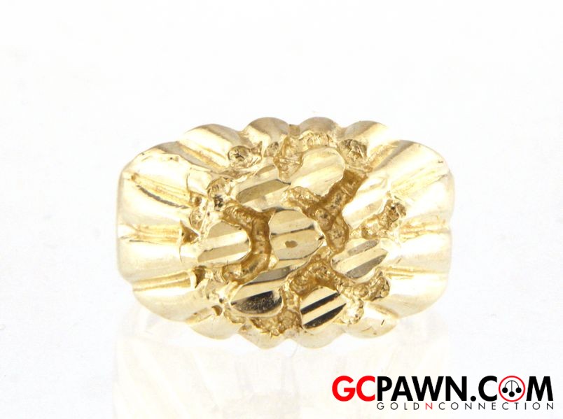 Unisex Fashion Ring 10kt Yellow Gold-img-1