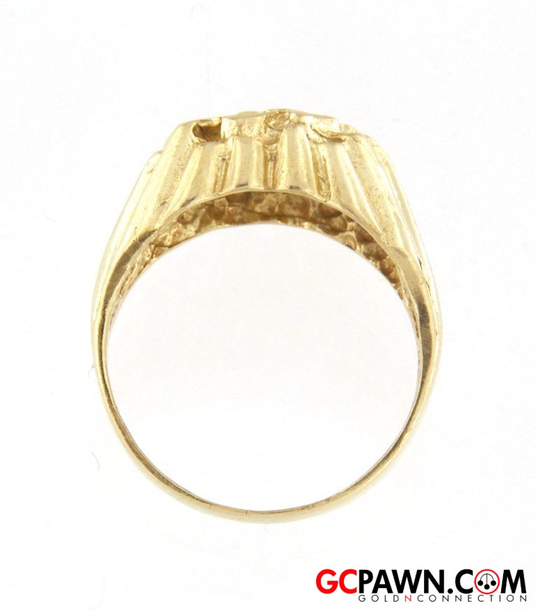 Unisex Fashion Ring 10kt Yellow Gold-img-4