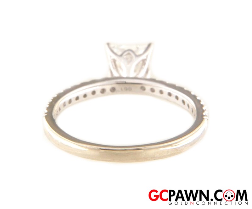 Lab Grown Diamond Women's Solitaire ring 14kt White Gold-img-2