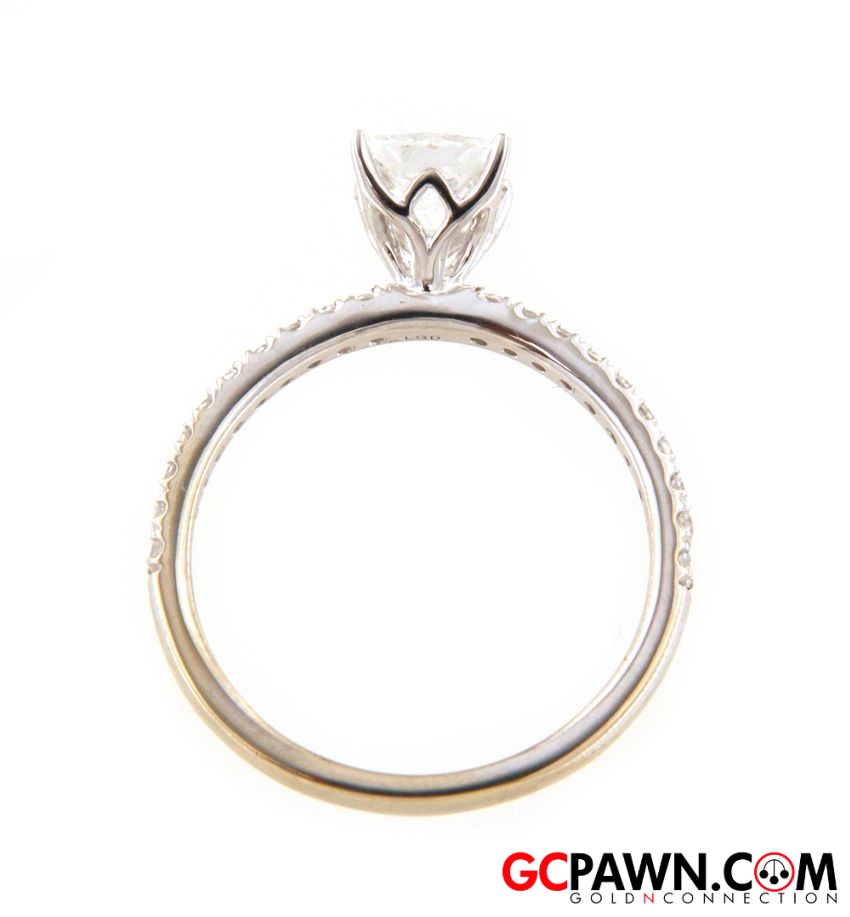 Lab Grown Diamond Women's Solitaire ring 14kt White Gold-img-3