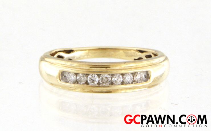 Men's Wedding band 10kt Yellow Gold-img-0