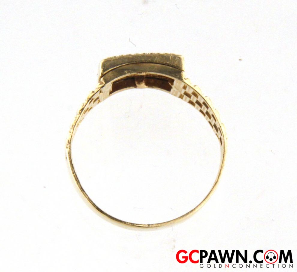 25 Men's Cluster ring 10kt Yellow Gold-img-3