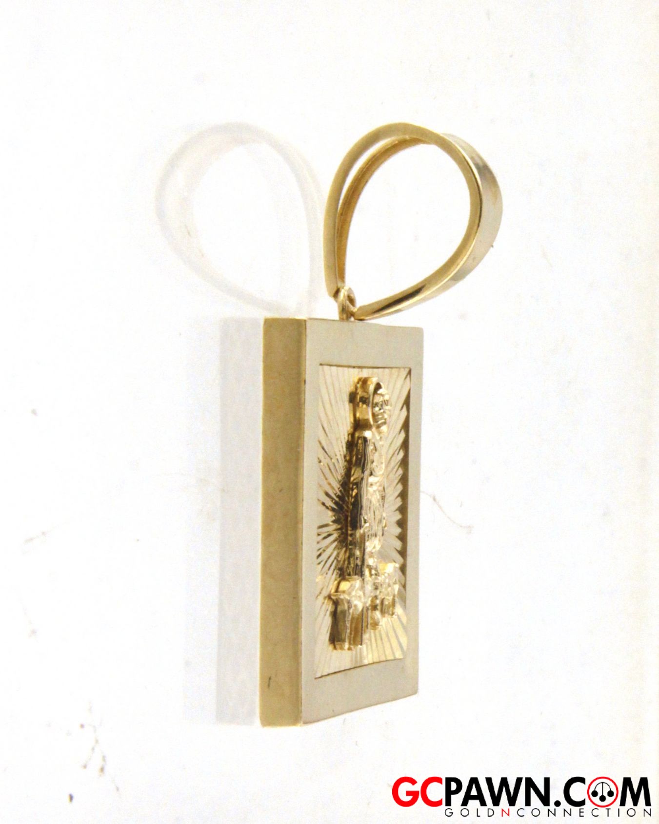 San Lazaro / St Lazarus Unisex Pendant 10kt Yellow Gold-img-2