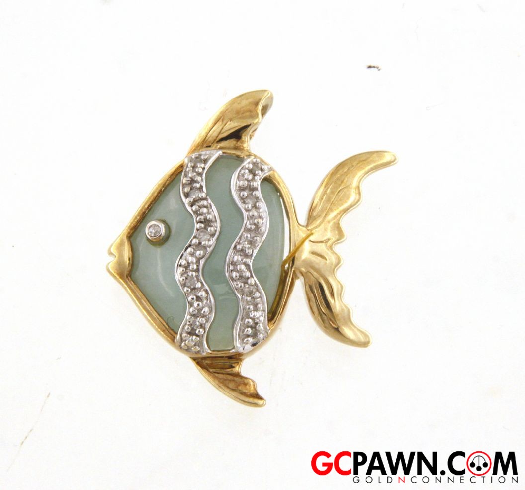 Angelfish Women's Charm 10kt Yellow Gold-img-0