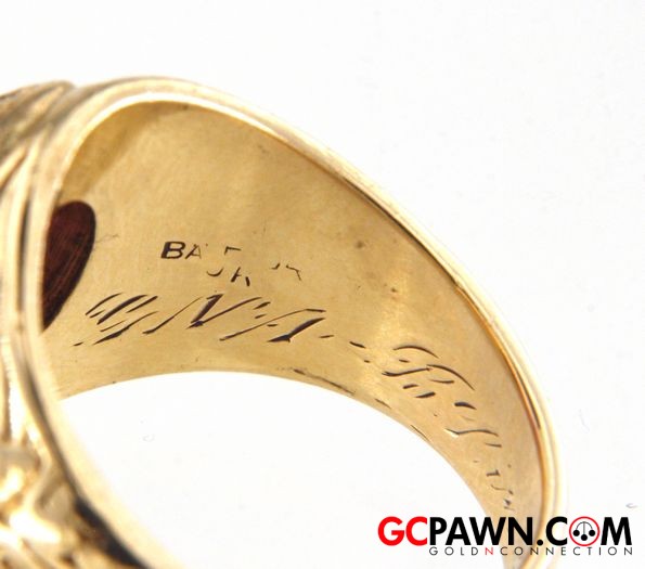 Cubic Zirconia Men's Class ring 10kt Yellow Gold-img-6