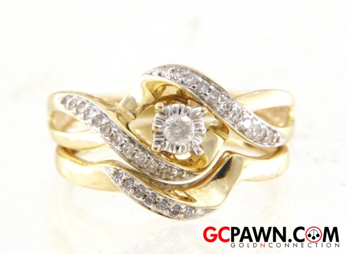 Women's Wedding set 10kt Yellow Gold-img-0
