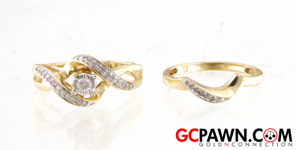Women's Wedding set 10kt Yellow Gold-img-1