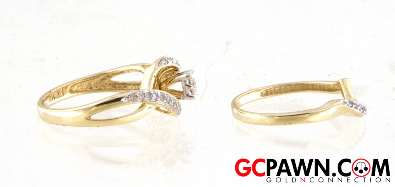 Women's Wedding set 10kt Yellow Gold-img-2