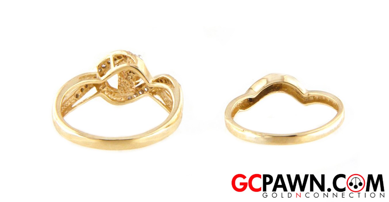 Women's Wedding set 10kt Yellow Gold-img-3