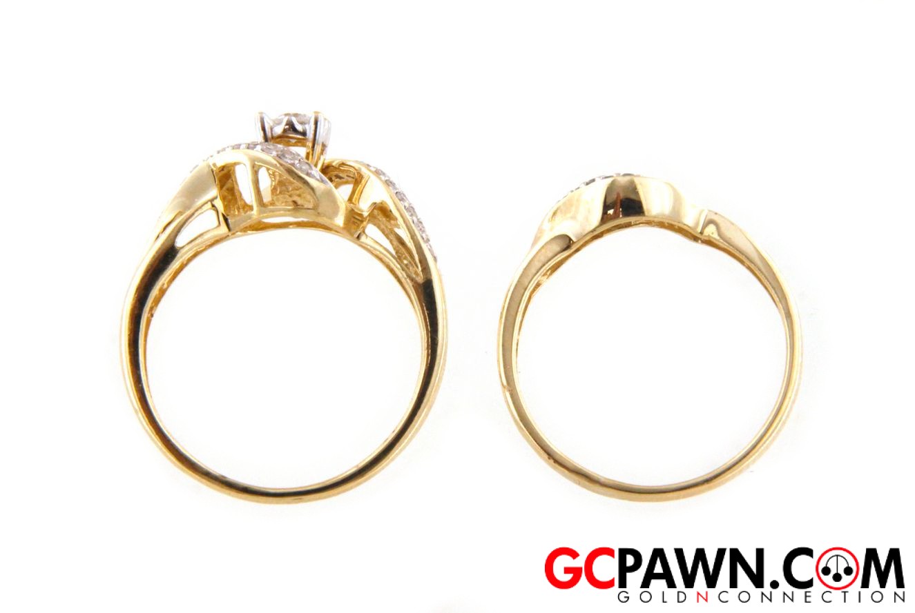 Women's Wedding set 10kt Yellow Gold-img-4
