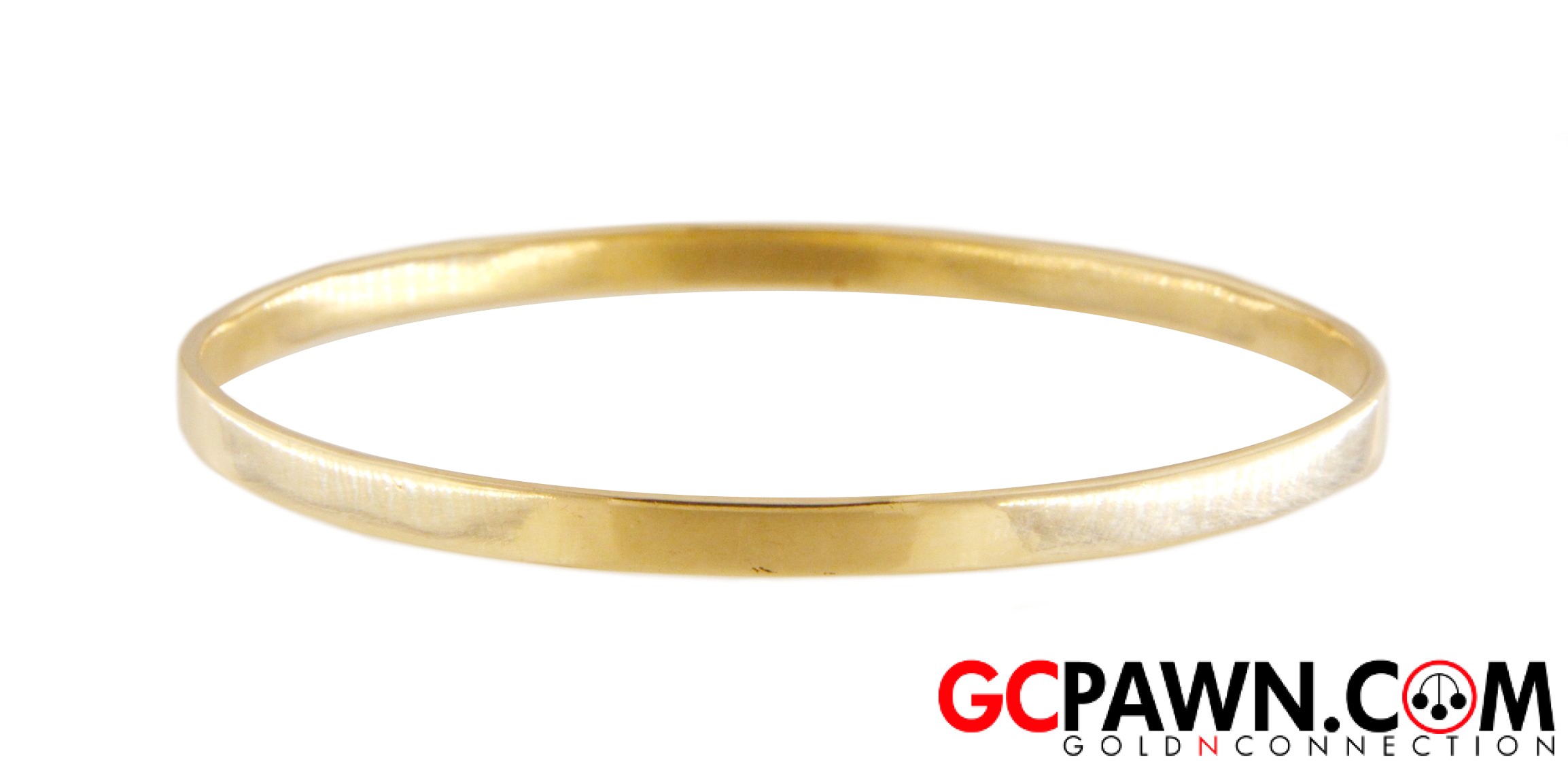 4.4mm Women's Bangle 14kt Yellow Gold-img-0