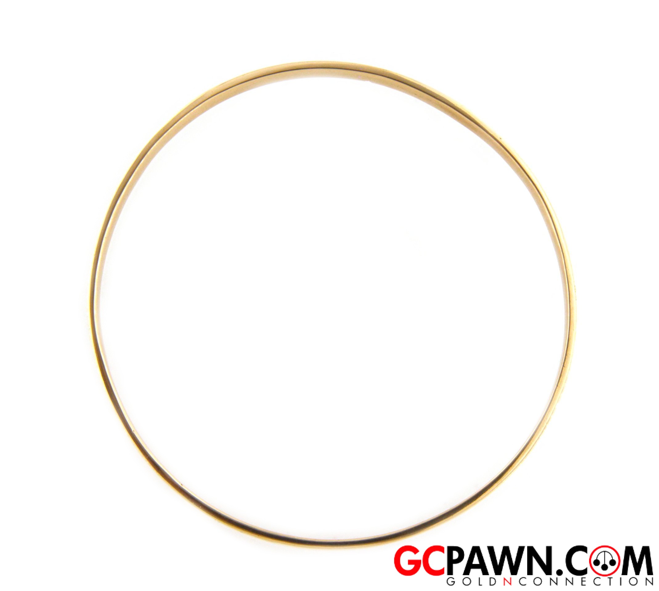 4.4mm Women's Bangle 14kt Yellow Gold-img-1