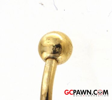 .10 Women's Bellybutton ring 14kt Yellow Gold-img-3