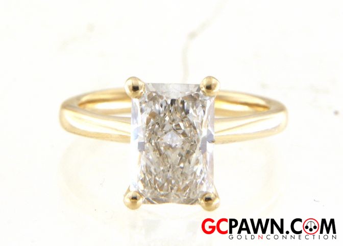 Women's Solitaire ring 14kt Yellow Gold-img-0