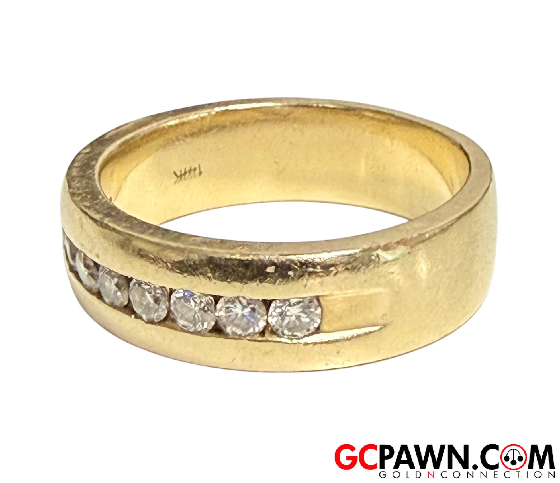 Men's Wedding band 14kt Yellow Gold-img-1