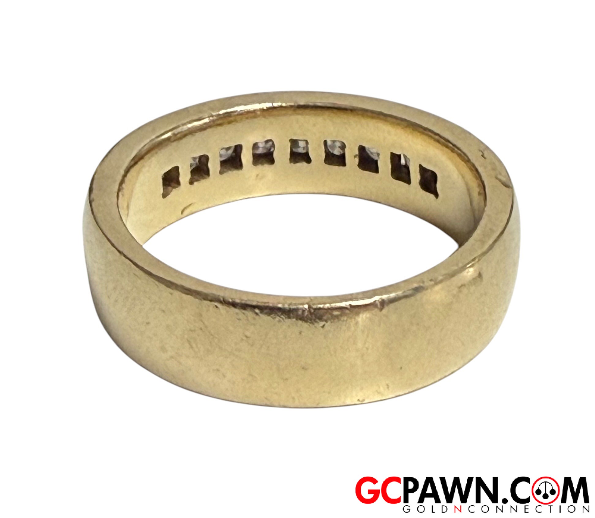 Men's Wedding band 14kt Yellow Gold-img-2