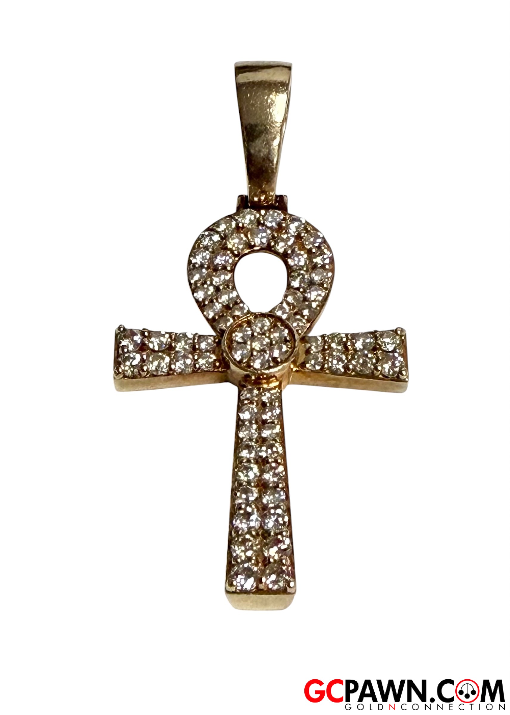 Diamond Unisex Pendant 10kt Yellow Gold-img-0