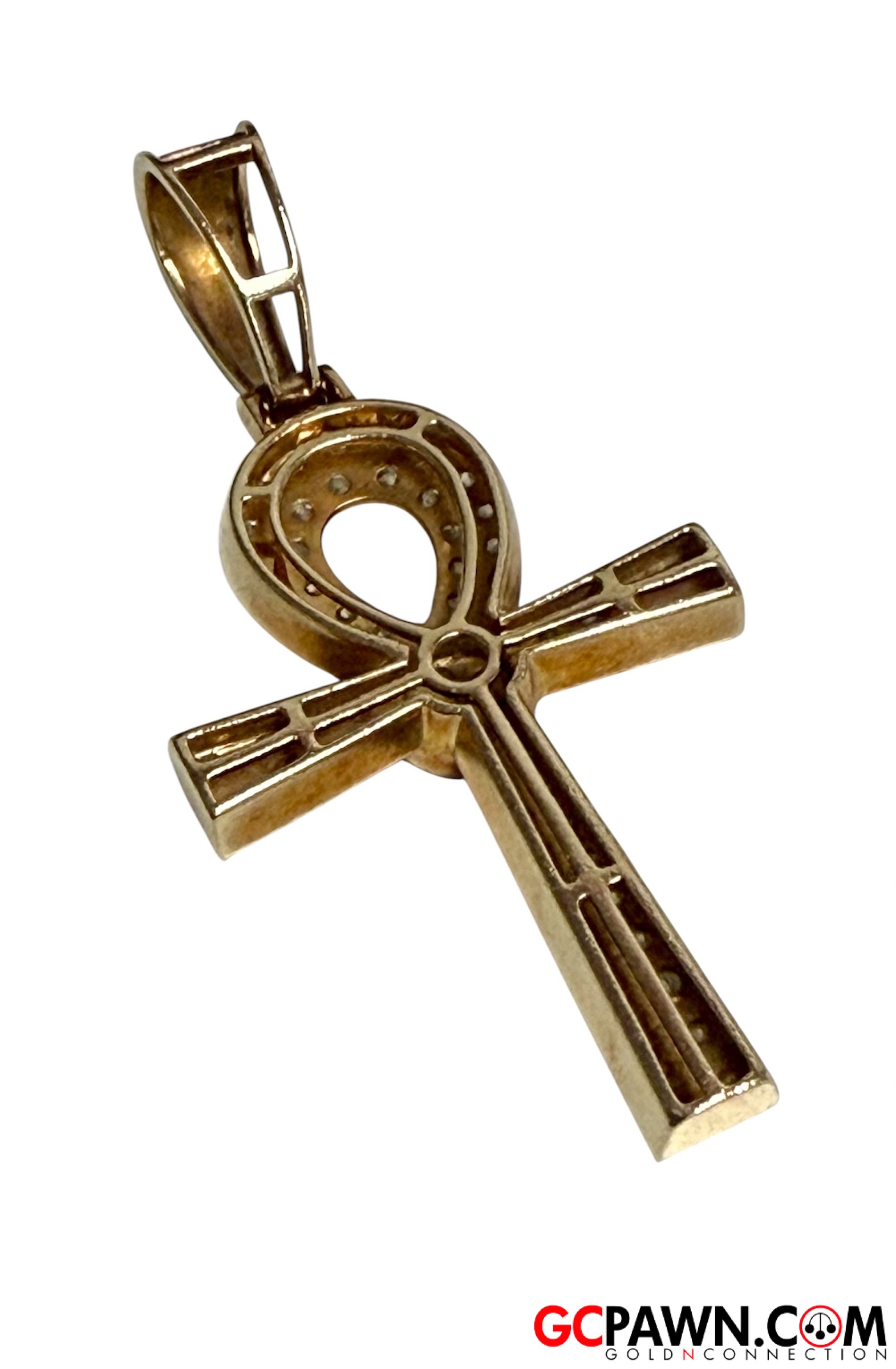 Diamond Unisex Pendant 10kt Yellow Gold-img-2