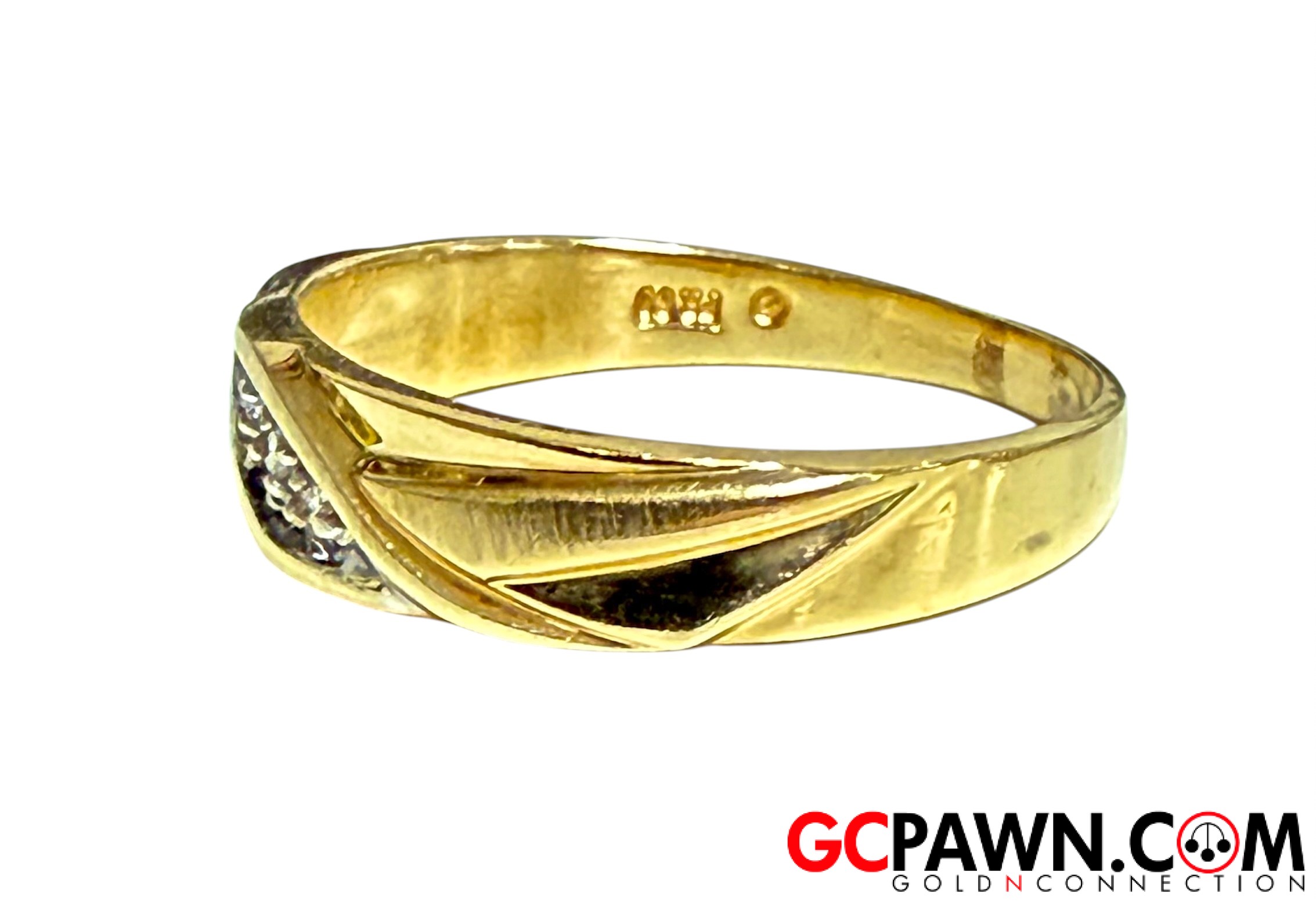 .03 Unisex Wedding band 14kt Yellow Gold-img-1