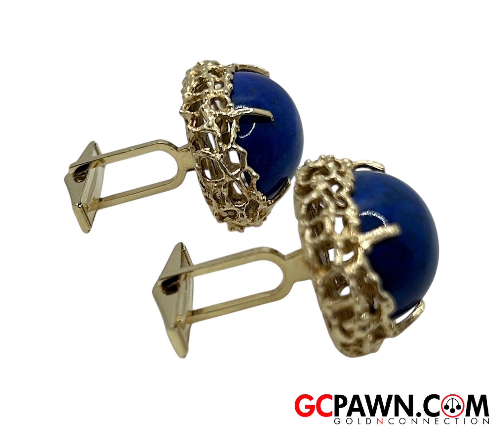 Men's Cufflinks 14kt Yellow Gold-img-2