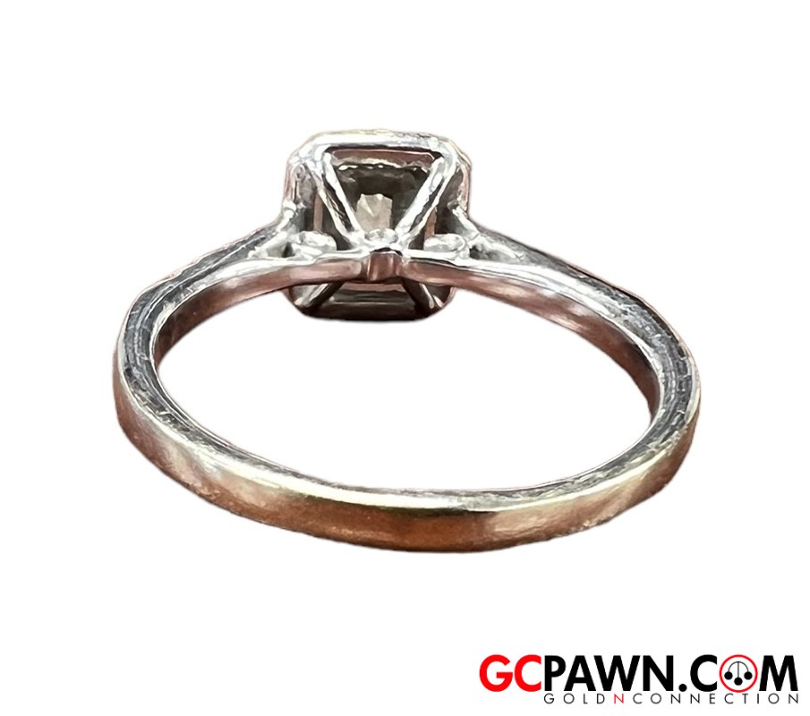 Diamond Women's Cluster ring 14kt White Gold-img-2
