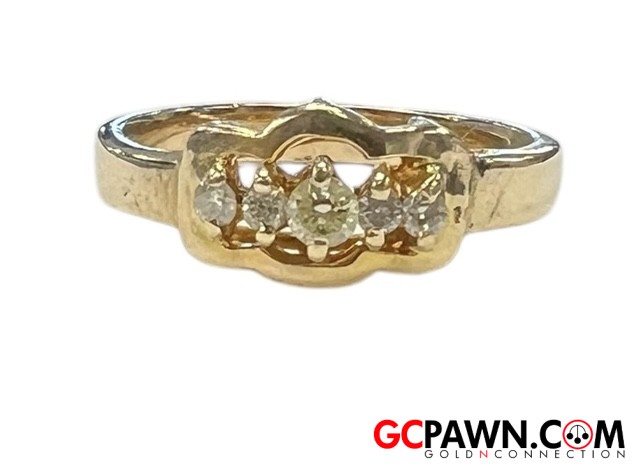 Women's Cluster ring 14kt Yellow Gold-img-0