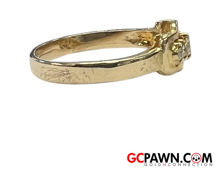 Women's Cluster ring 14kt Yellow Gold-img-1