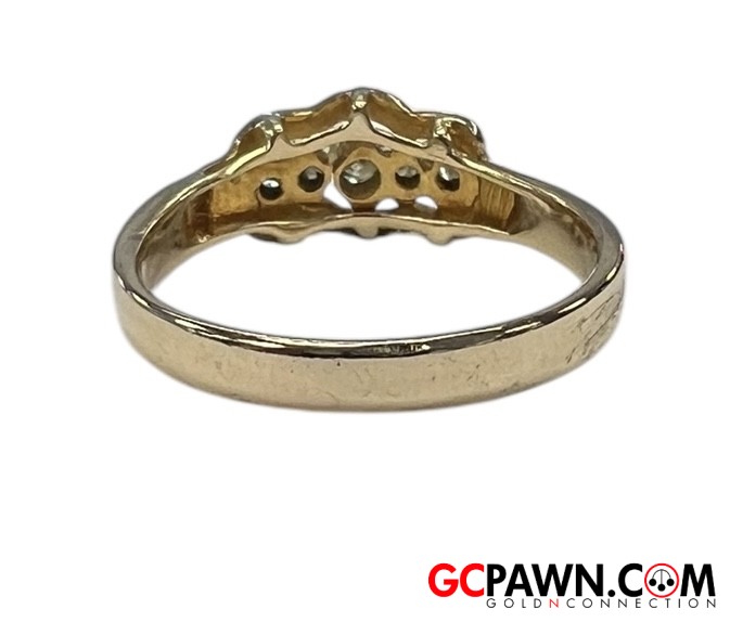 Women's Cluster ring 14kt Yellow Gold-img-2
