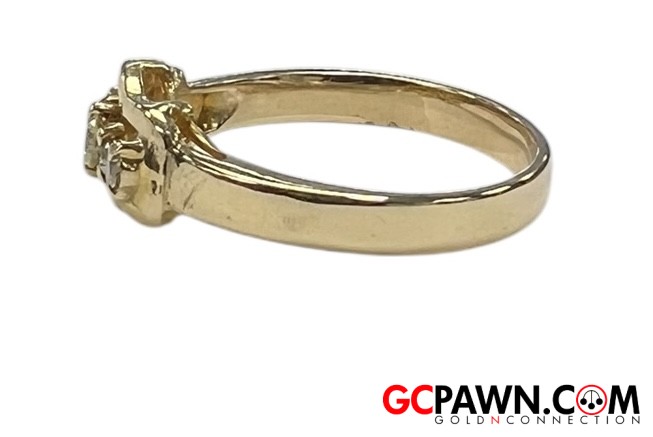 Women's Cluster ring 14kt Yellow Gold-img-3