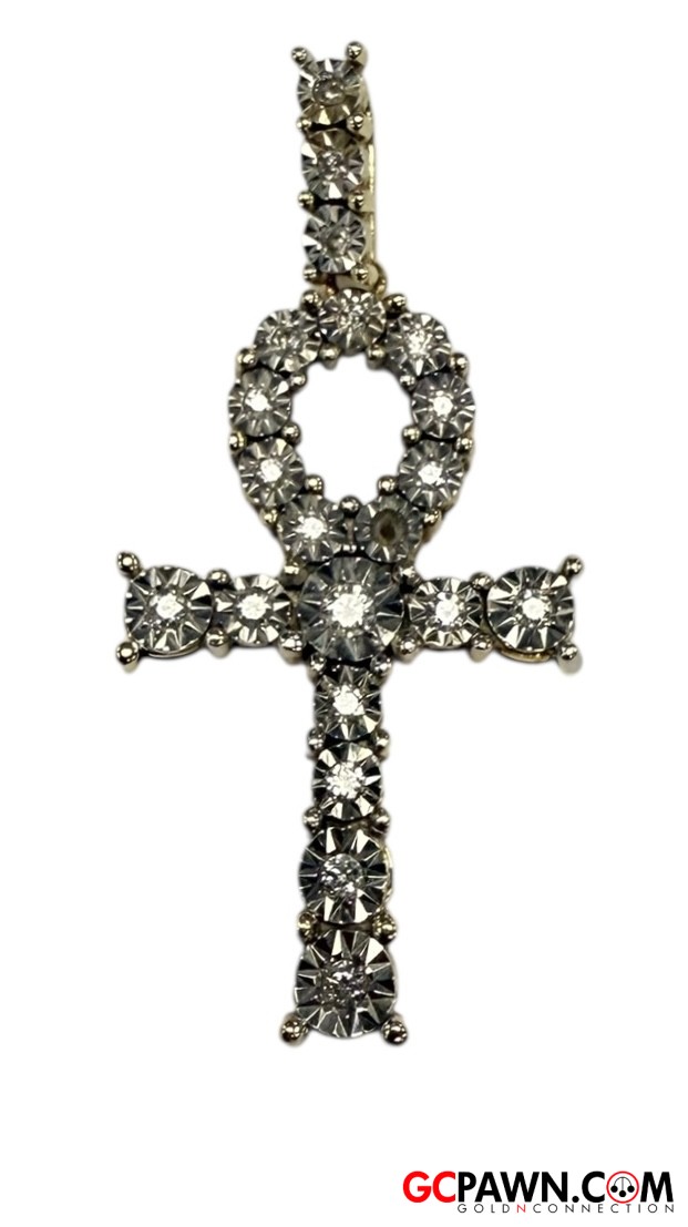 Diamond Unisex Charm 10kt Yellow Gold-img-0
