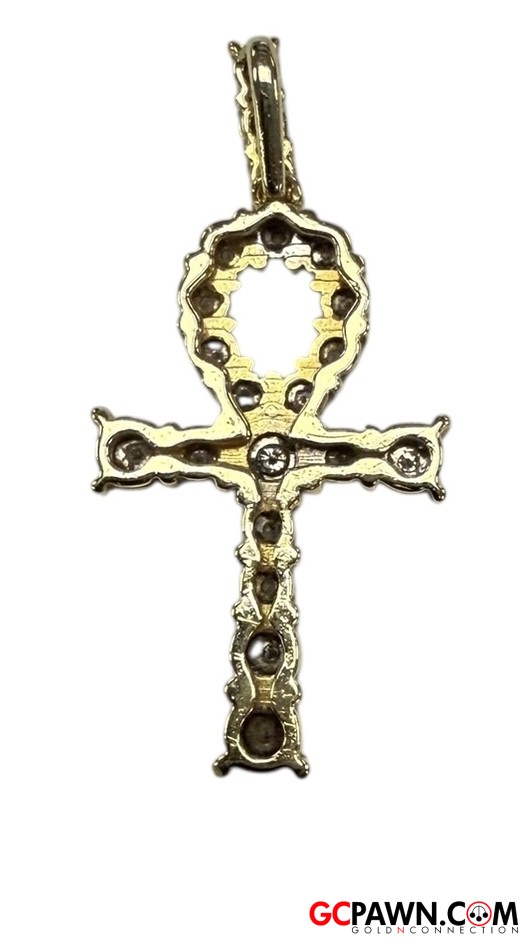 Diamond Unisex Charm 10kt Yellow Gold-img-1