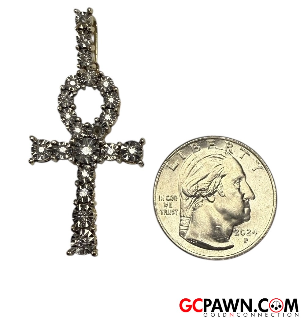 Diamond Unisex Charm 10kt Yellow Gold-img-3