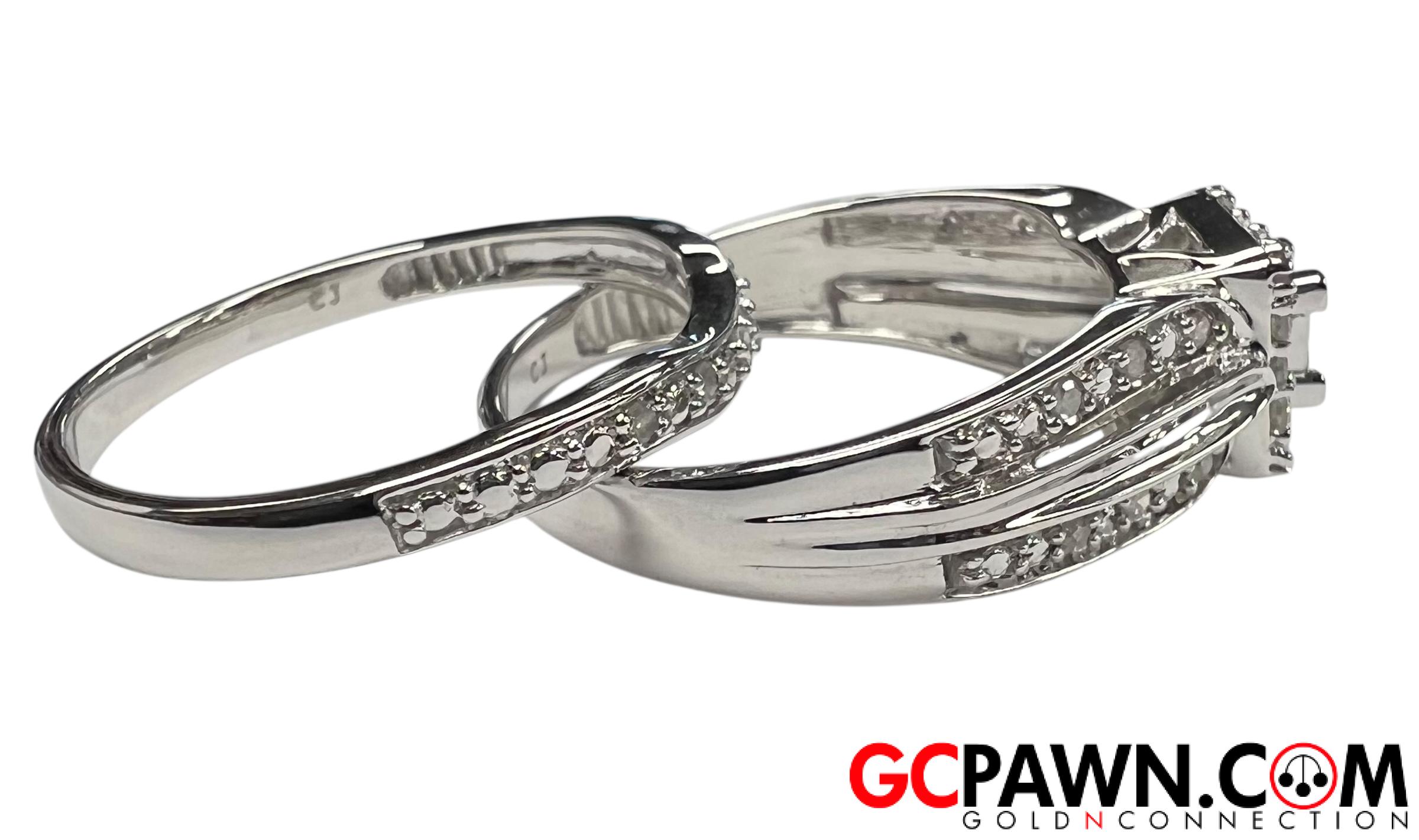Women's Wedding set 10kt White Gold-img-3