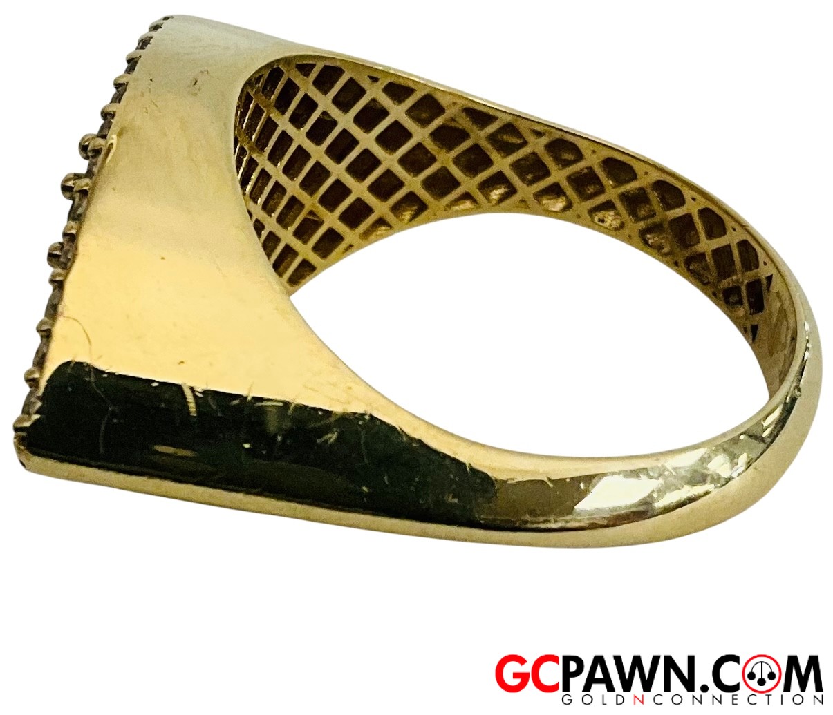 104 Unisex Cluster ring 10kt Yellow Gold-img-1
