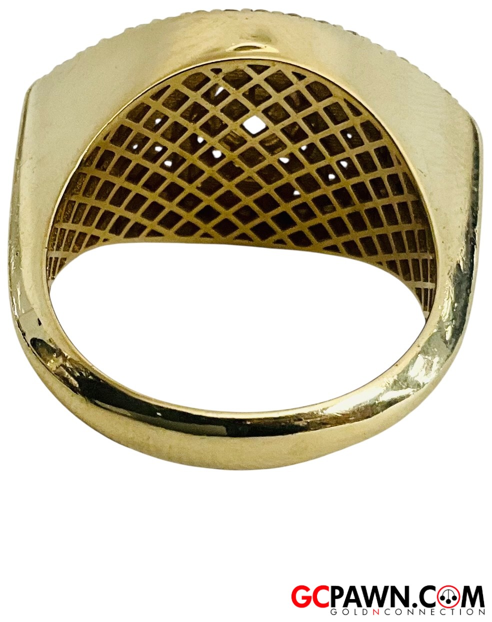 104 Unisex Cluster ring 10kt Yellow Gold-img-2