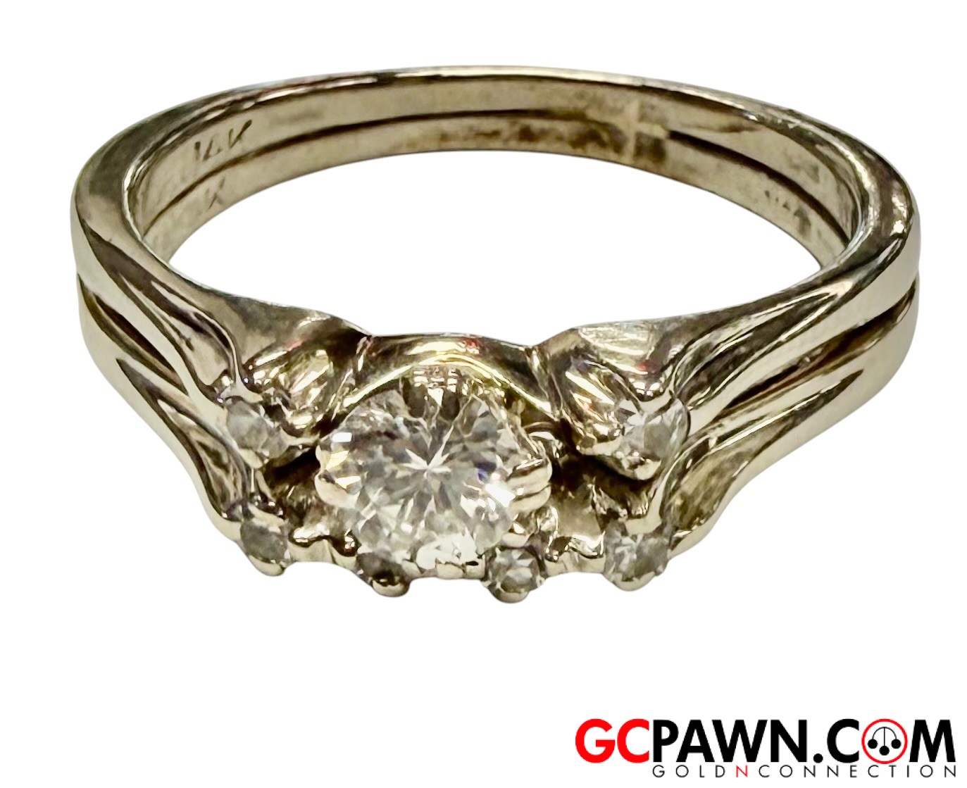 1 Women's Wedding set 14kt White Gold-img-6